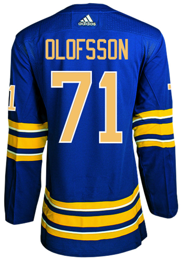 Mens Buffalo Sabres #71 Victor Olofsson Adidas Home Premier Royal Jersey