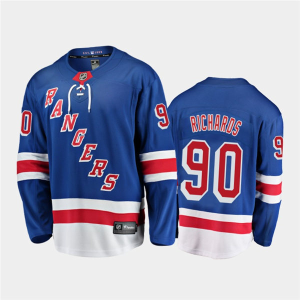 Mens New York Rangers #90 Justin Richards Adidas Home Royal Blue Jersey