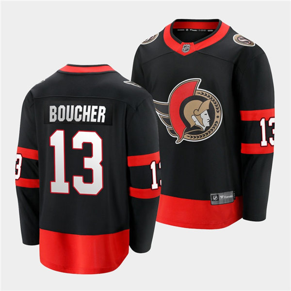 Mens Ottawa Senators #13 Tyler Boucher Stiched adidas Black Home Jersey
