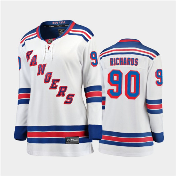 Womens New York Rangers #90 Justin Richards Adidas White Away Jersey 