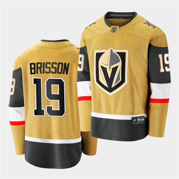 Mens Vegas Golden Knights #19 Brendan Brisson Stitched Adidas Alternate Gold Jersey