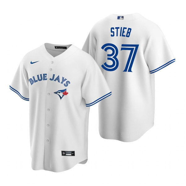 Mens Toronto Blue Jays Retired Player #37 Dave Stieb Stitched Nike White Home Jersey