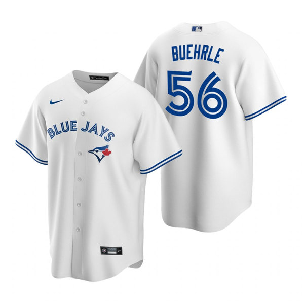 Mens Toronto Blue Jays Retired Player #56 Mark Buehrle Stitched Nike White Home Jersey