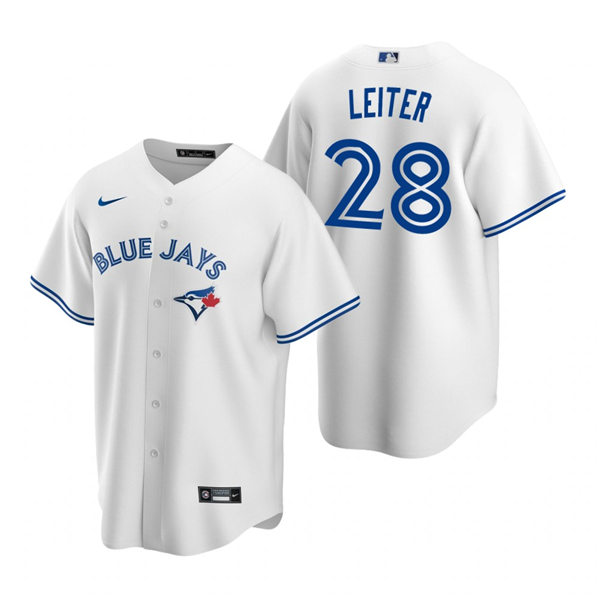 Mens Toronto Blue Jays Retired Player #28 Al Leiter Stitched Nike White Home Jersey