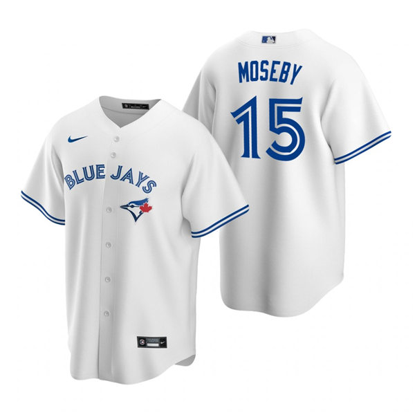 Mens Toronto Blue Jays Retired Player #15 Lloyd Moseby Stitched Nike White Home Jersey
