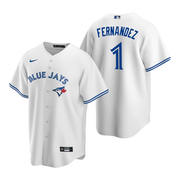 Mens Toronto Blue Jays Retired Player #1 Tony Fernandez Stitched Nike White Home Jersey