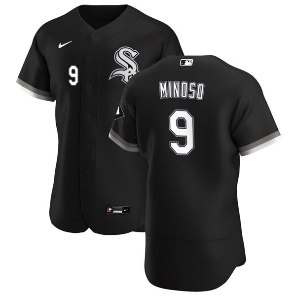 Mens Chicago White Sox Retired Player #9 Minnie Minoso Nike Black Alternate FlexBase Jersey