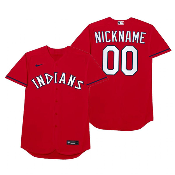 Mens Cleveland Indians Custom Toby Harrah Joe Carter Luis Tiant Kenny Lofton Minnie Minoso Nike Red 2021 Players' Weekend Nickname Jersey