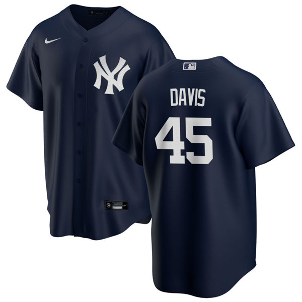 Mens New York Yankees Retired Player #45 Chili Davis Nike Navy Alternate Cool Base Jersey