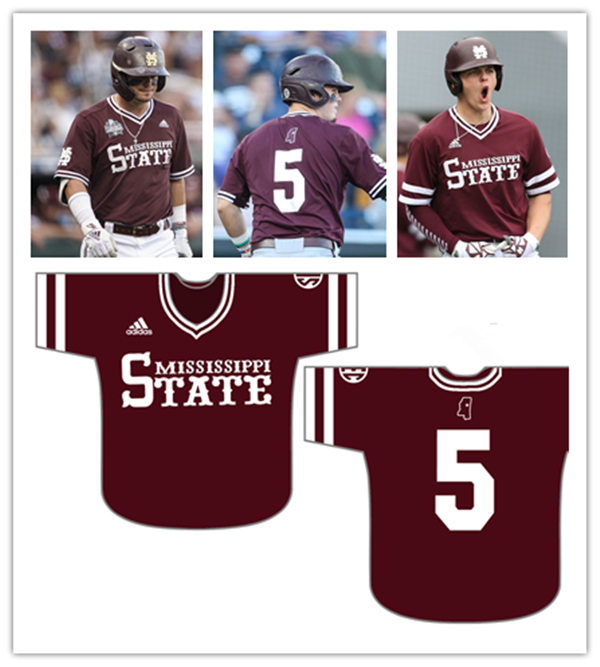 Mens Mississippi State Bulldogs 5 Tanner Allen 2019 White State Adidas