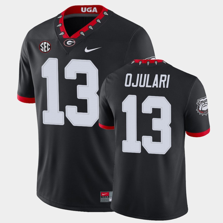 Mens Georgia Bulldogs #13 Azeez Ojulari Nike 2020 Black College Football Game Jersey