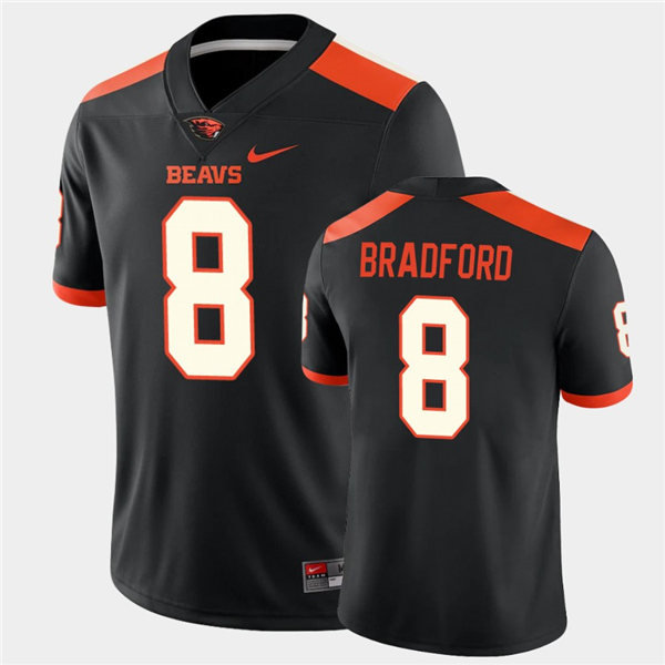 Mens Oregon State Beavers #8 Trevon Bradford Stitched Nike Black NCAA College Football Game Jersey