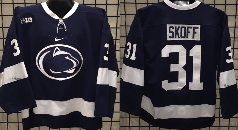 Mens Penn State Nittany Lions #31 Matt Skoff Stitched Nike White College Hockey Jersey