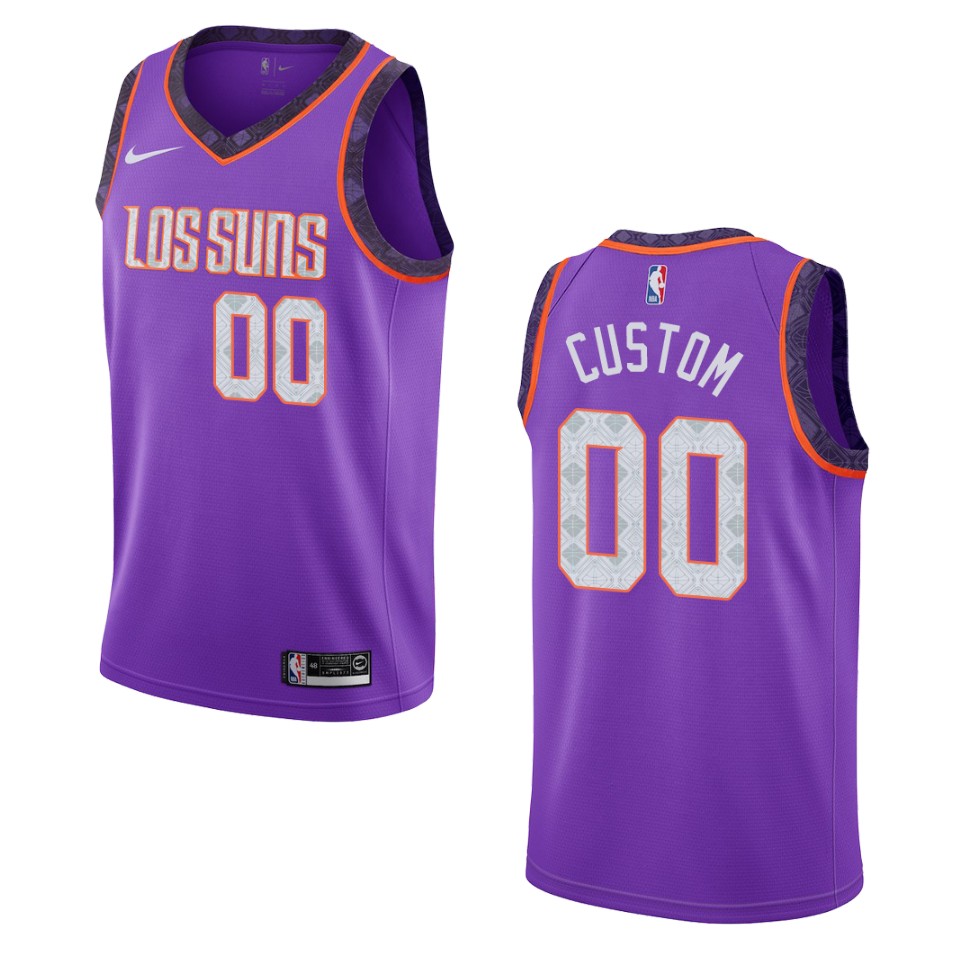 Men Phoenix Suns Custom 2018-19 Purple Nike City Edition Jersey