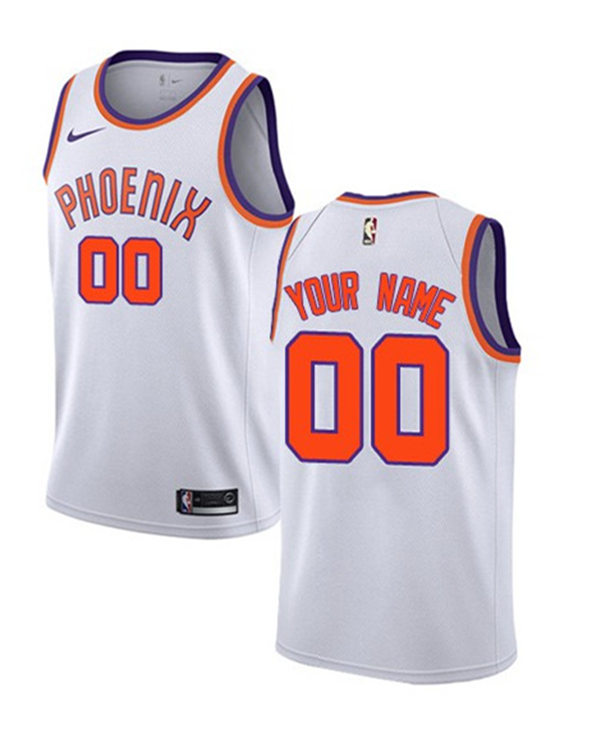 Mens Customized Phoenix Suns 2018 White Nike Association Edition Jersey