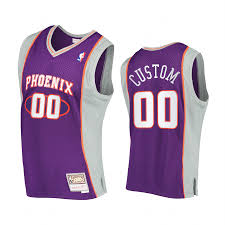 Mens Phoenix Suns Custom Purple Mitchell & Ness Hardwood Classics Swingman Jersey