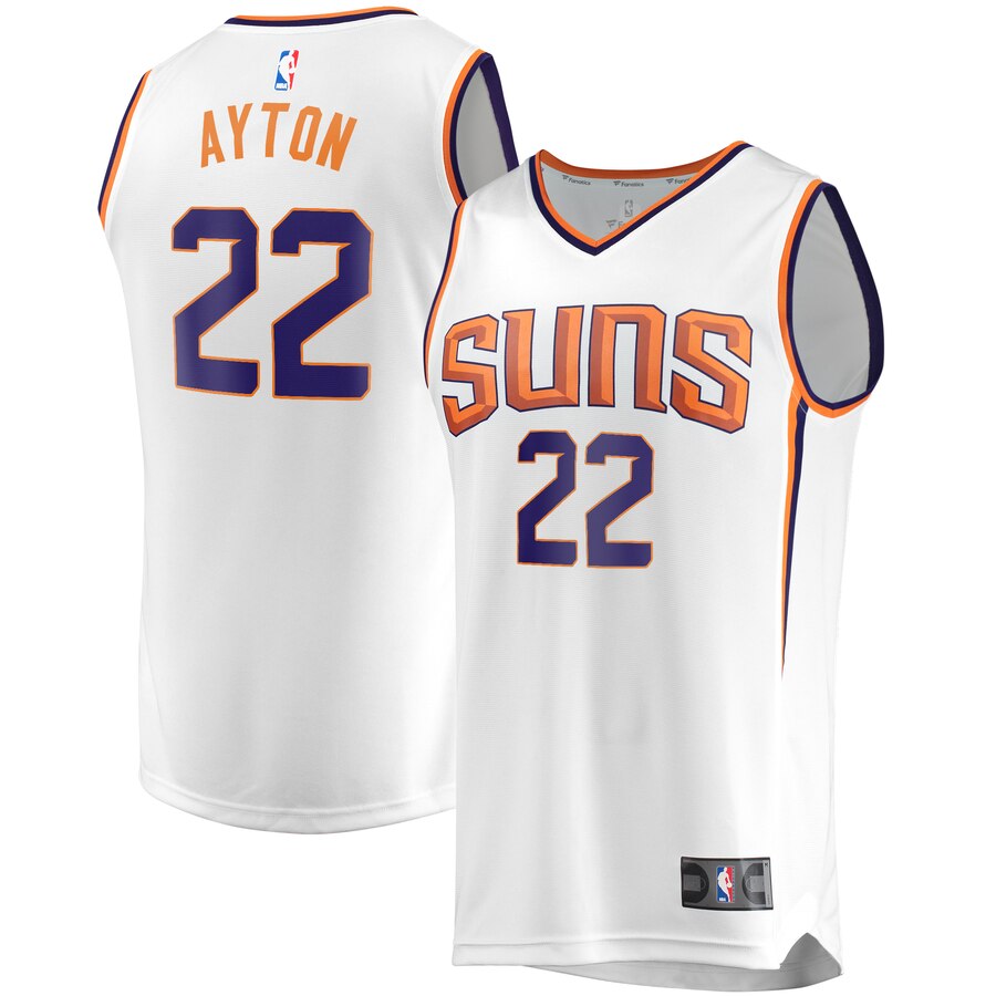 Mens Phoenix Suns #22 Deandre Ayton Nike White Association Edition Jersey