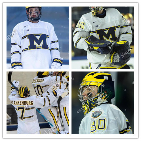 Mens Michigan Wolverines Custom Whie Nike 2019 Special Edition Hockey Jersey