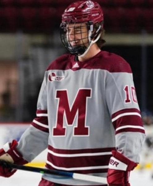 Mens Massachusetts Minutemen Custom Marc Del Gaizo Bobby Trivigno Jake Gaudet Zac Jones Anthony Del Gaizo Josh Lopina  Grey Adidas Hockey Jersey