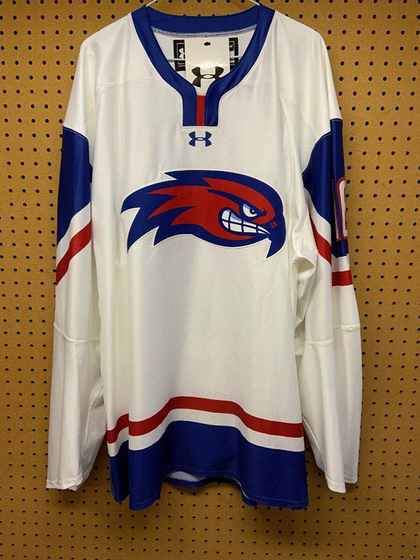 Mens UMass Lowell River Hawks Custom White with Team Logo  Under Armour Retro Hockey Jersey