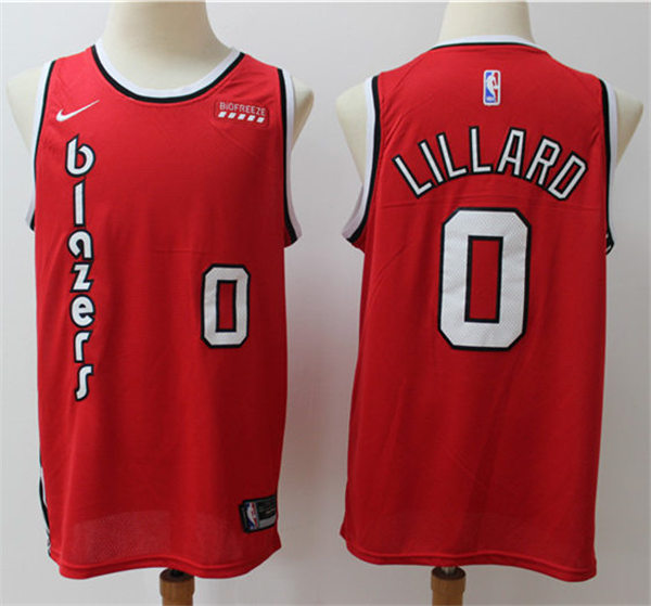 Mens Portland Trail Blazers #0 Damian Lillard Nike Hardwood Classics Swingman Jersey