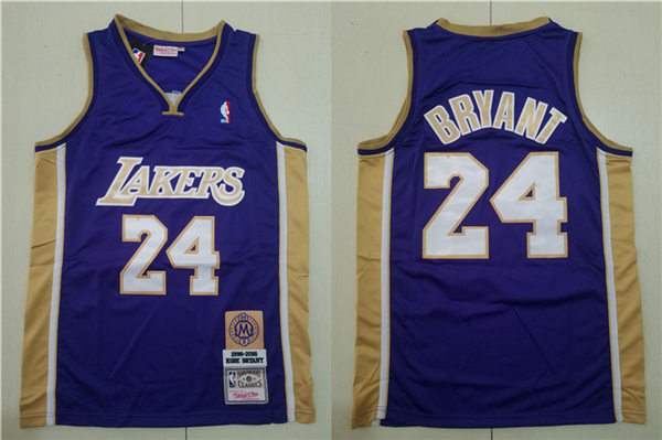 Mens Los Angeles Lakers #24 Kobe Bryant Purple 2020  Hall of Fame Class 1996-2016 Mitchell & Ness Hardwood Classics Jersey