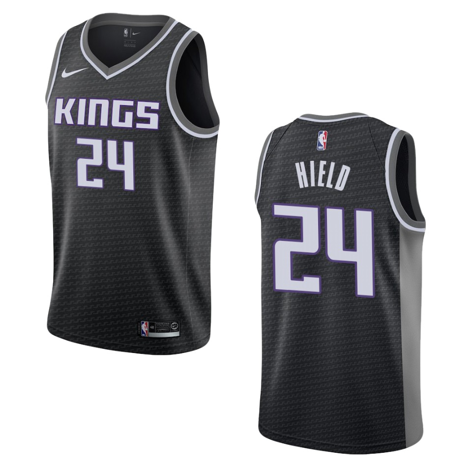 Mens Sacramento Kings #24 Buddy Hield Black Jordan Statement Edition Jersey