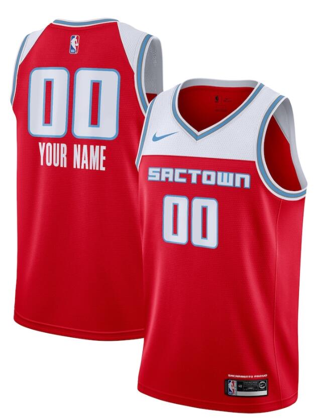 Mens Sacramento Kings Custom Nike Red 2019-20 NBA City Edition Jersey