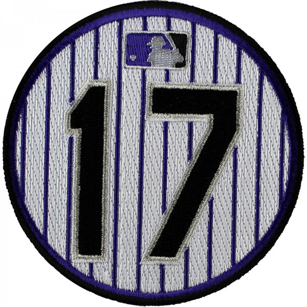 Embroidered Todd Helton Colorado Rockies #17 Team Retirement Jersey Patch