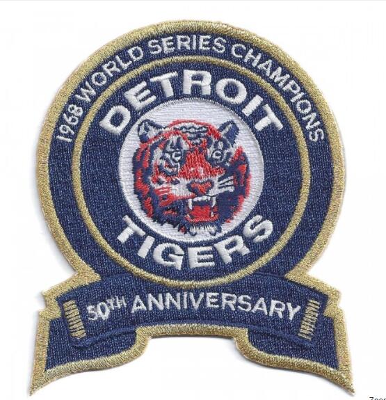 Detroit Tigers 1968 World Series Champions 50th Anniversary Jersey Patch