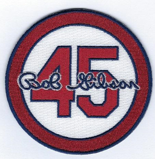 Embroidered GREY #45 Bob Gibson St. Louis Cardinals Jersey Patch