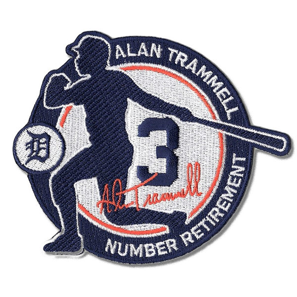 2018 Detroit Tigers Alan Trammell #3 Jersey Number Retirement Jersey Patch