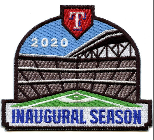 Texas Rangers Globe 2020 Life Field Inaugural Season Jersey Patch