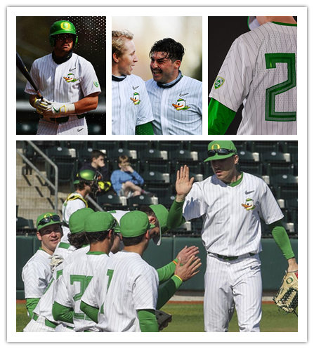 Mens Oregon Ducks Custom Jimmie Sherfy Ray Smith Zack Thornton David Peterson 2020 White Pinstripe Nike Baseball Jersey