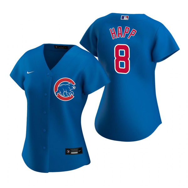 Womens Chicago Cubs #8 Ian Happ Nike Royal Jersey