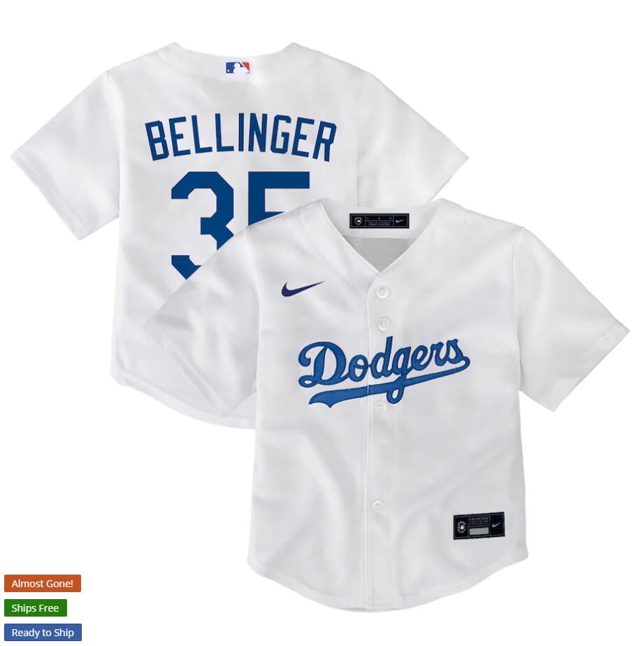 Toddlers Los Angeles Dodgers #35 Cody Bellinger Nike Home White Preschool Baseball Jersey