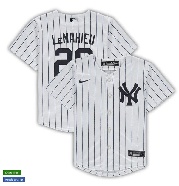Toddlers New York Yankees #26 DJ LeMahieu Nike Home White with Name Preschool Baseball Jersey