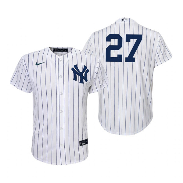 Youth New York Yankees #27 Giancarlo Stanton Nike White Home Jersey