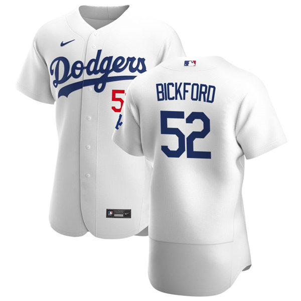 Mens Los Angeles Dodgers #52 Phil Bickford Nike White Home FlexBase Jersey