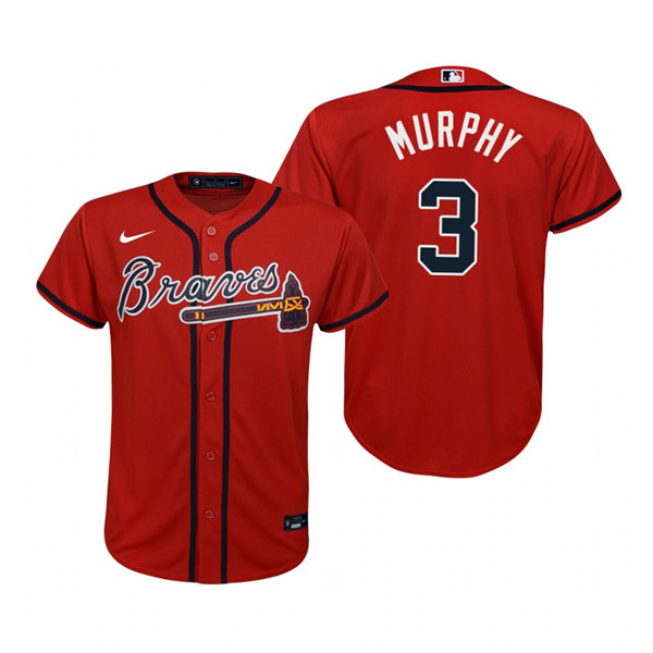 Youth Atlanta Braves #3 Dale Murphy Nike Red Alternate Cool Base Jersey