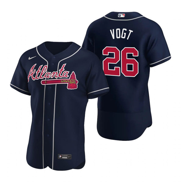 Mens Atlanta Braves #26 Stephen Vogt Nike Navy Alternate Cool Base Jersey