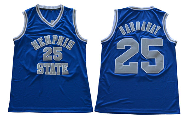 Mens Memphis Tigers #25 Penny Hardaway Nike 2018 Blue Memphis State College Basketball Jersey
