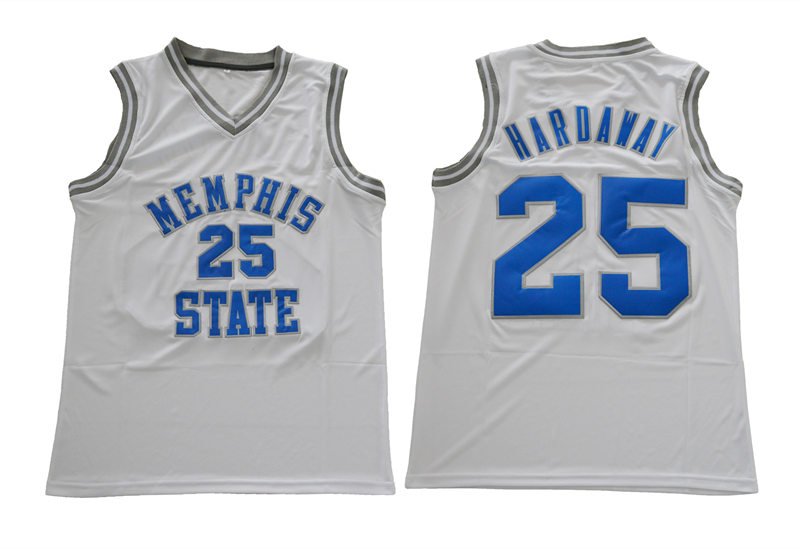 Mens Memphis Tigers #25 Penny Hardaway Nike 2018 White Memphis State College Basketball Jersey