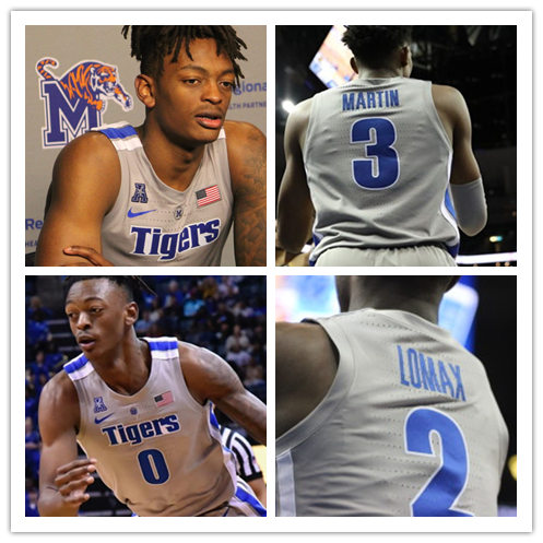 Mens Memphis Tigers Custom Earl Timberlake Johnathan Lawson John Camden Josh Minott Sam Onu Nike 2020 Grey Basketball Jersey