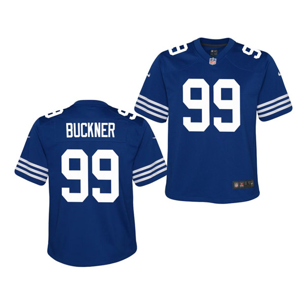 Youth Indianapolis Colts #99 DeForest Buckner Nike Royal Alternate Retro Vapor Limited Jersey