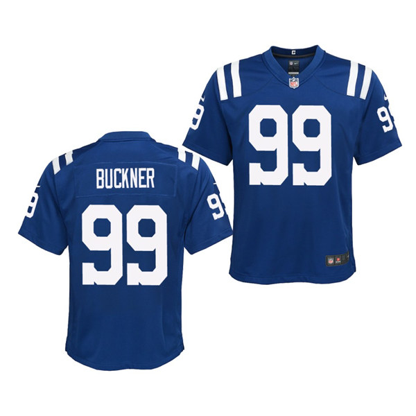 Youth Indianapolis Colts #99 DeForest Buckner Nike Royal Vapor Limited Jersey