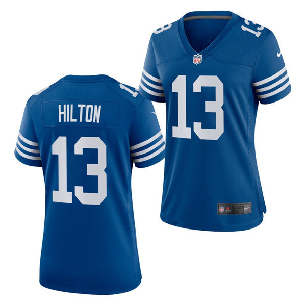 Womens Indianapolis Colts #13 T. Y. Hilton  Nike Royal Alternate Retro Vapor Limited Jersey