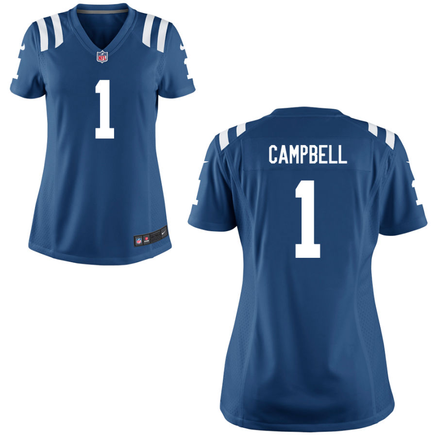 Womens Indianapolis Colts #1 Parris Campbell Nike Royal Vapor Limited Jersey