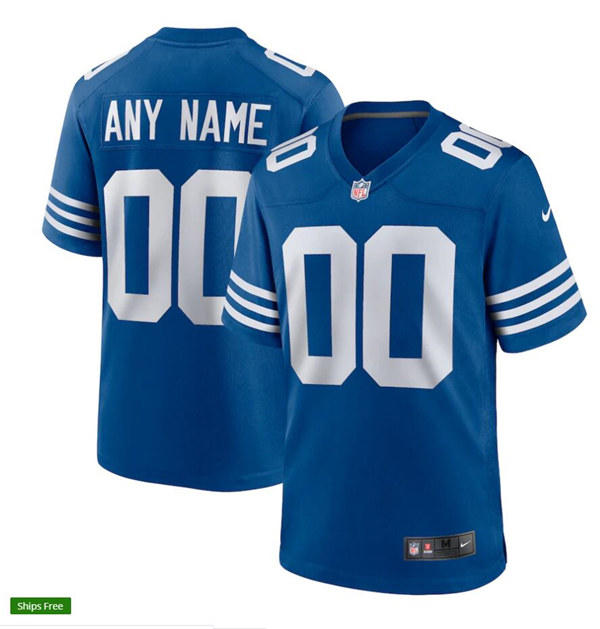 Mens Indianapolis Colts Custom Nike Royal Alternate Retro Vapor Limited Jersey