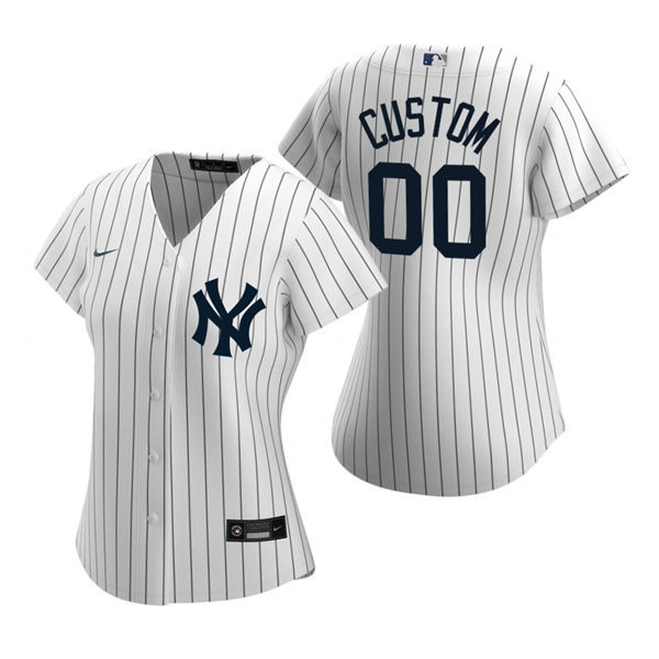 Womens New York Yankees Custom Ron Guidry Ken Griffey Sr. Lou Gehrig Alex Rodriguez Nike White Home Jersey